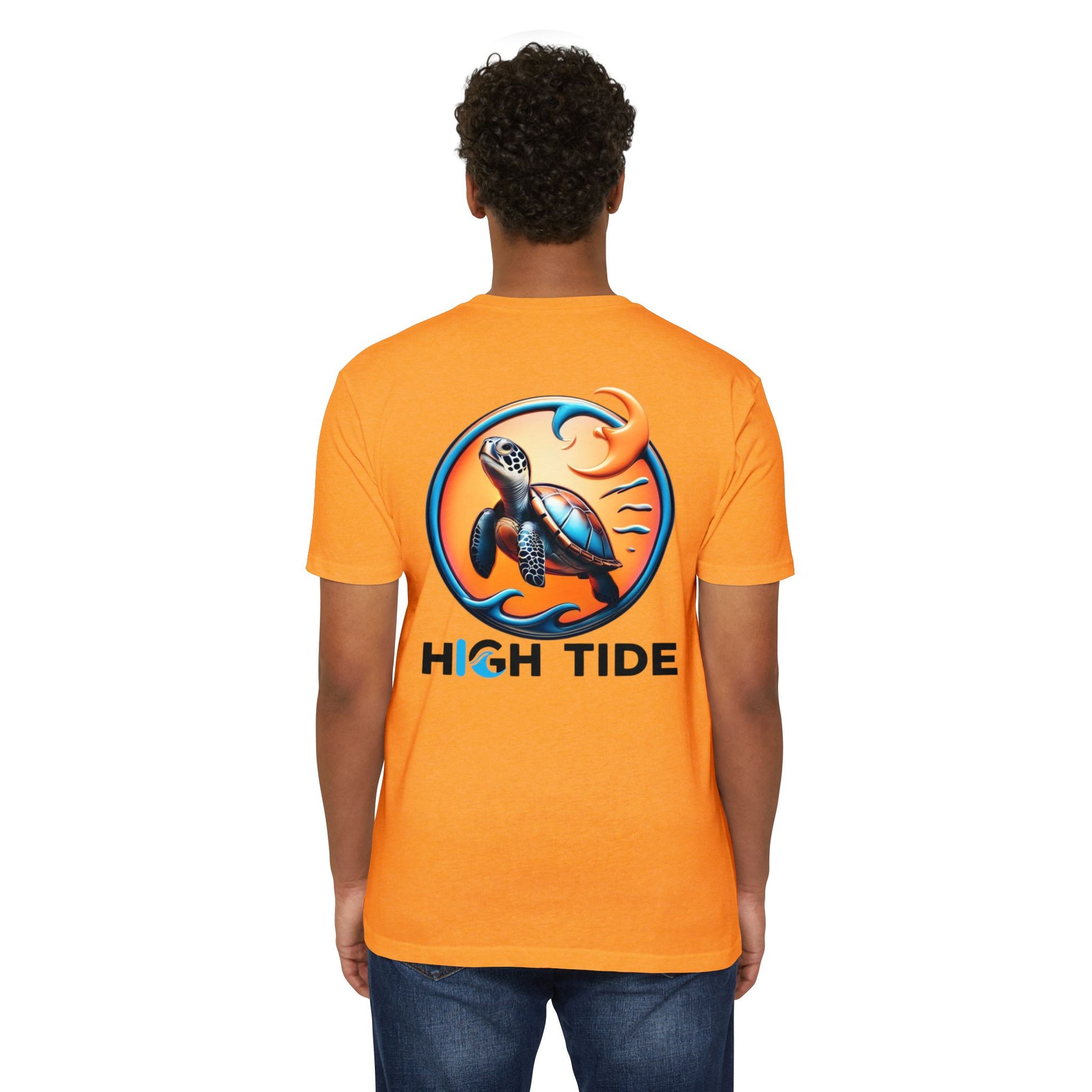 High Tide Sea Turtle T-shirt | Unisex Jersey Tee for Ocean Lovers, Beach Days, Nature Enthusiasts, Summer Casual Wear, Coastal Gifts