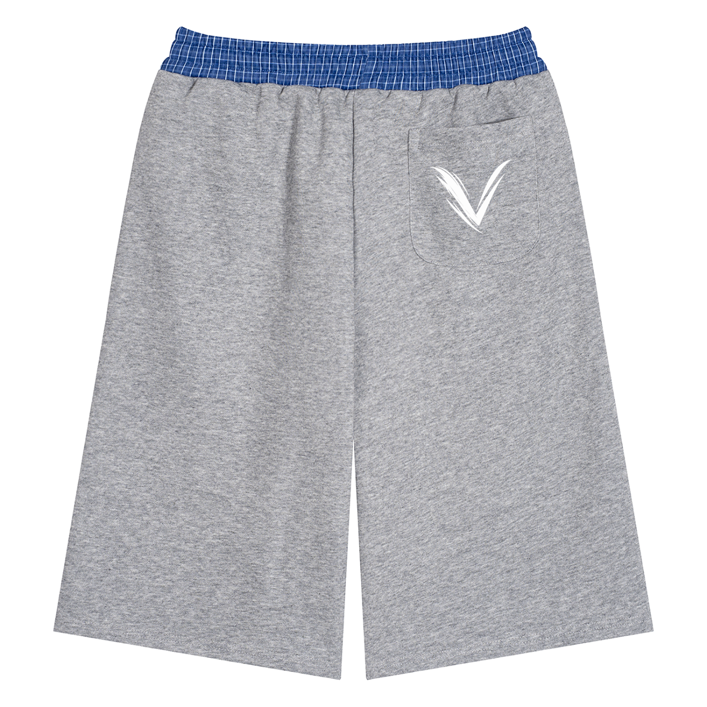 Unisex Plaid Waistband Shorts