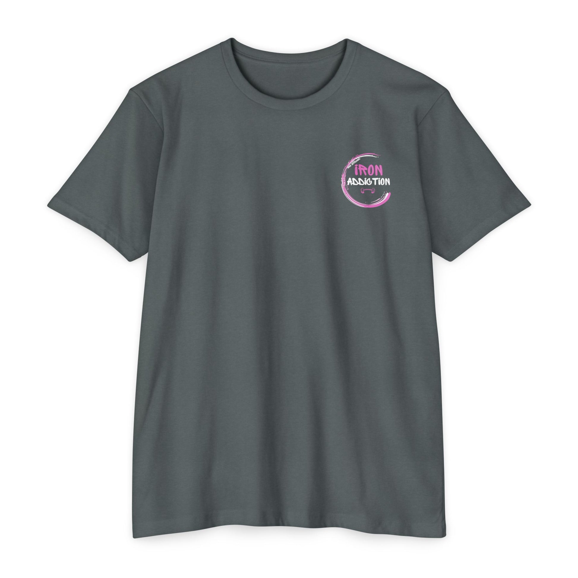 Unisex Iron Addiction Fitness T-Shirt, Gym Shirt, Workout Top, Casual Wear, Gift for Fitness Enthusiasts, Motivational Apparel