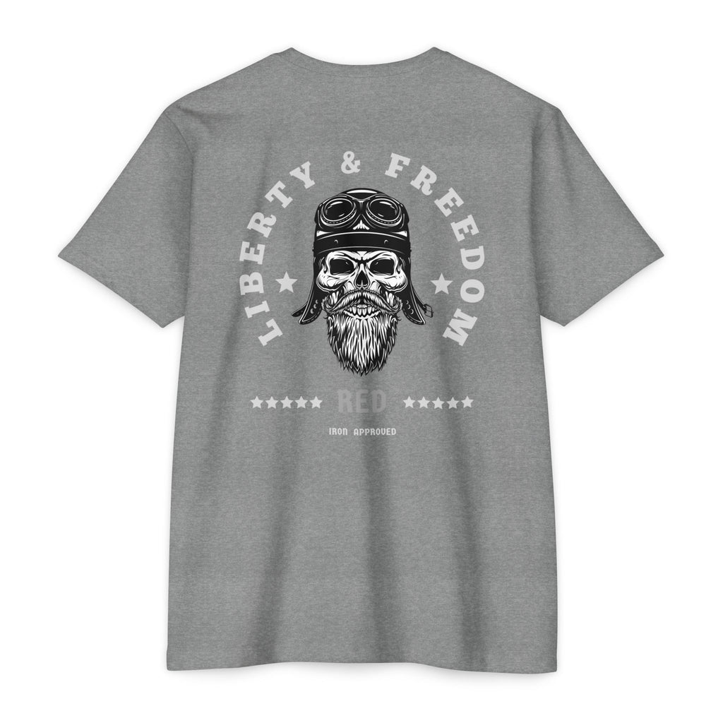 Liberty & Freedom Graphic T-Shirt | Unisex Tee for Biker Enthusiasts | Casual Wear | Gift for Celebrations | Unique Design