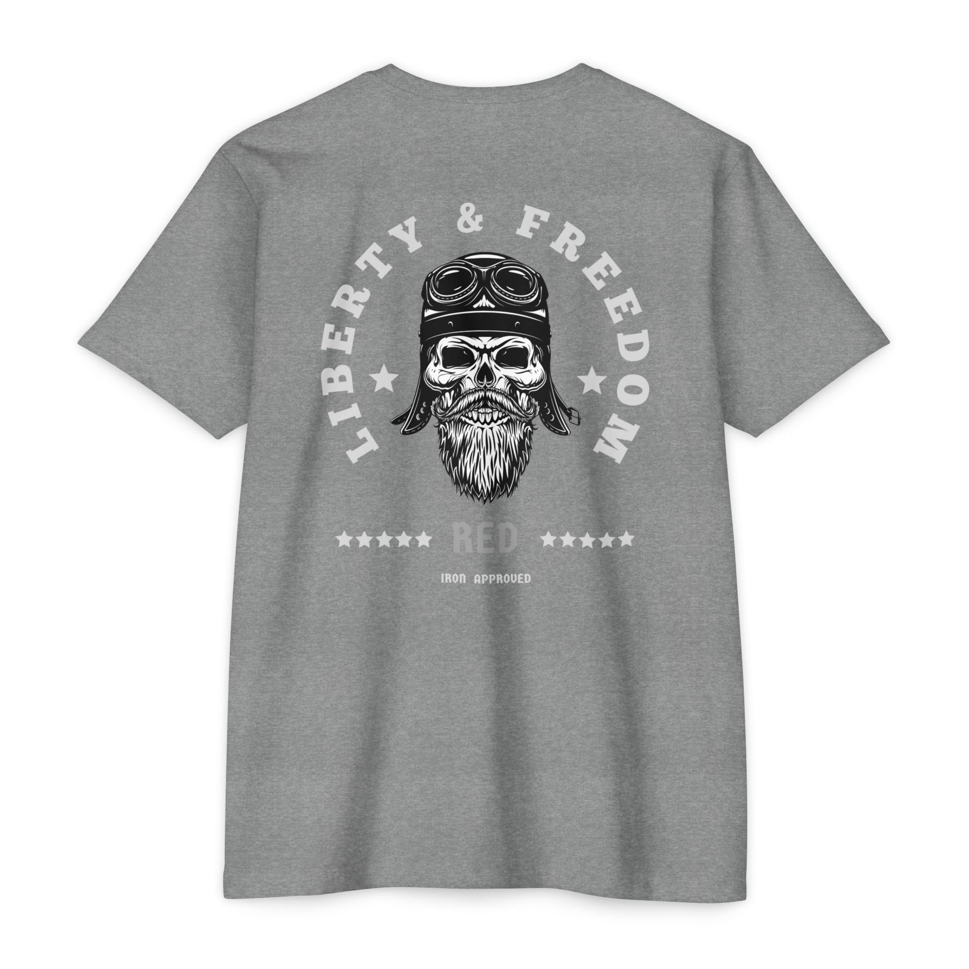 Liberty & Freedom Graphic T-Shirt | Unisex Tee for Biker Enthusiasts | Casual Wear | Gift for Celebrations | Unique Design