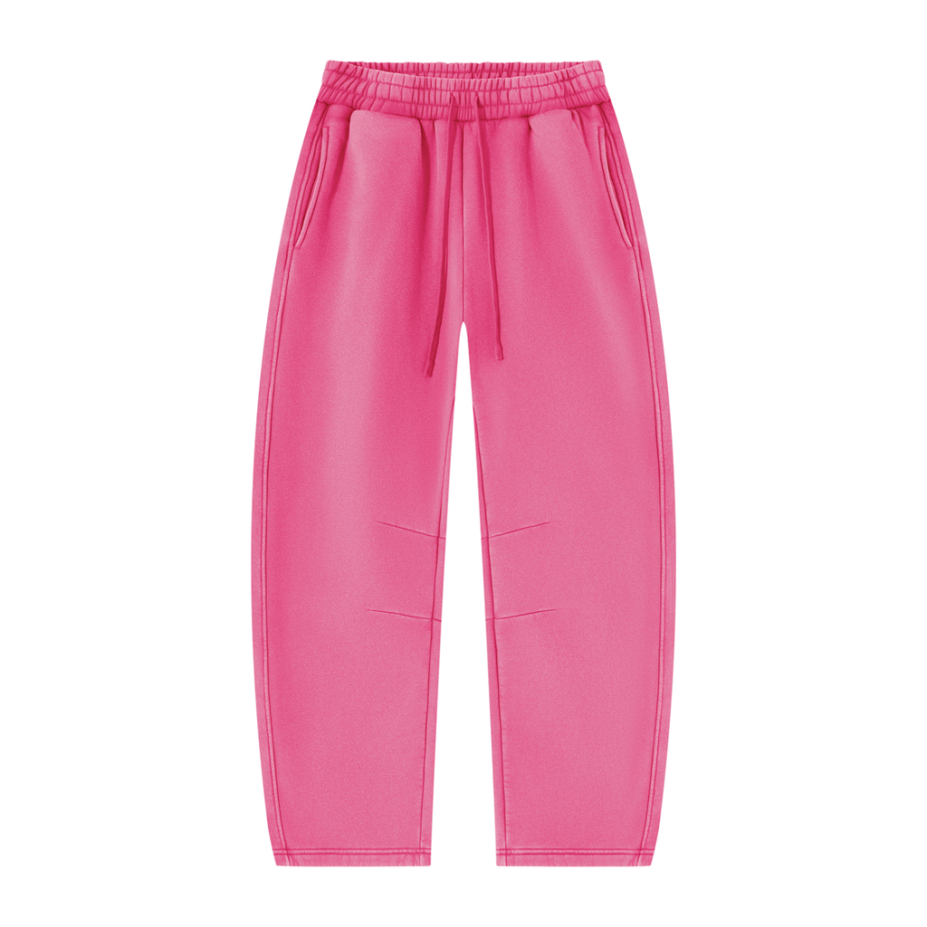 Unisex Vintage Wash Barrel Leg Fleece Sweatpants