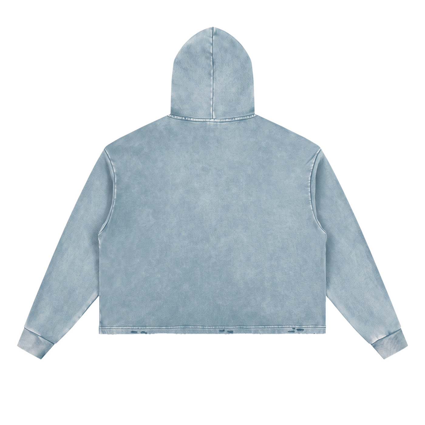 Vintage Washed Frayed-Hem Hoodie
