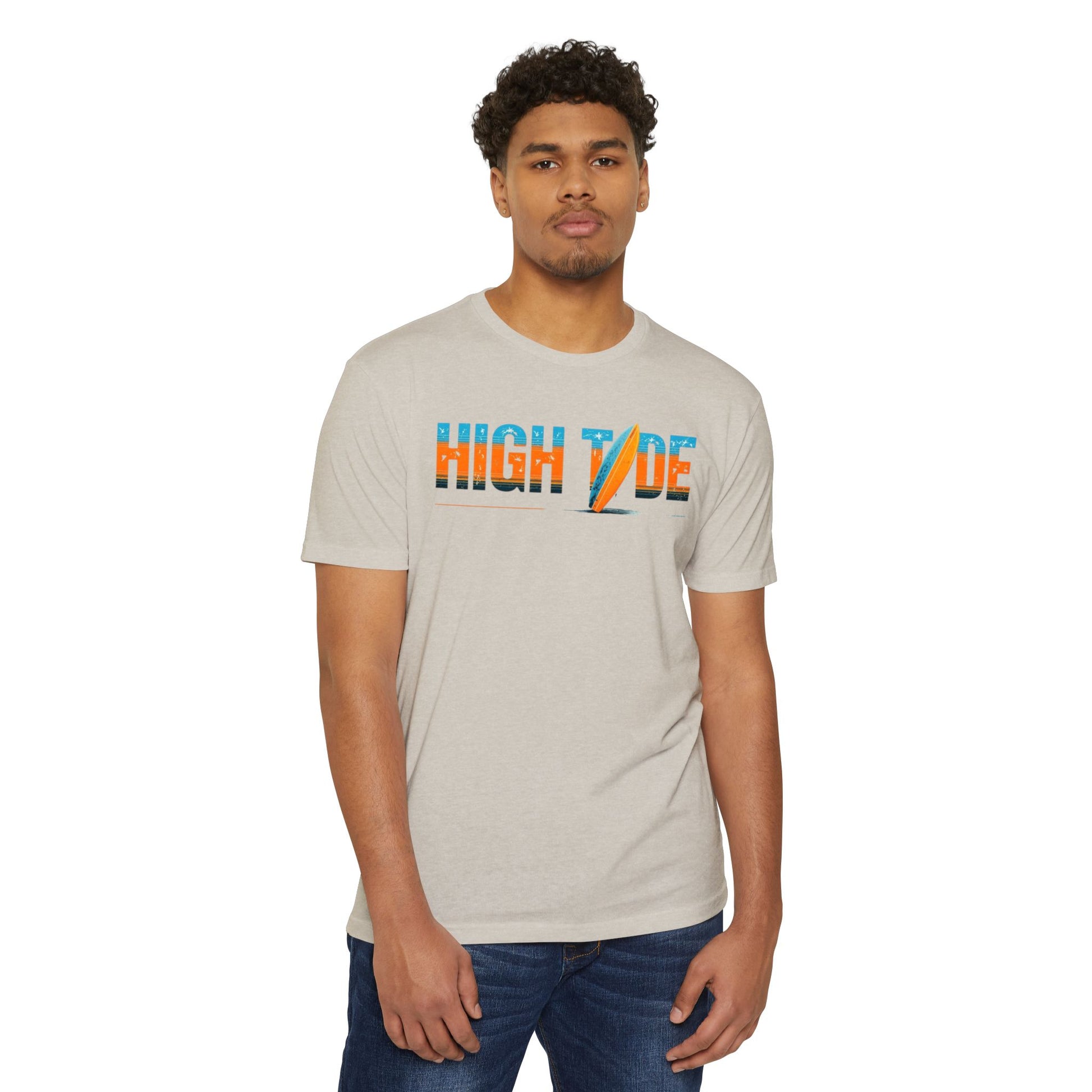 High Tide Surf T-Shirt, Unisex Beach T-Shirt, Summer Vibes Tee, Casual Surfing Shirt, Gift for Beach Lovers, Vacation Essentials