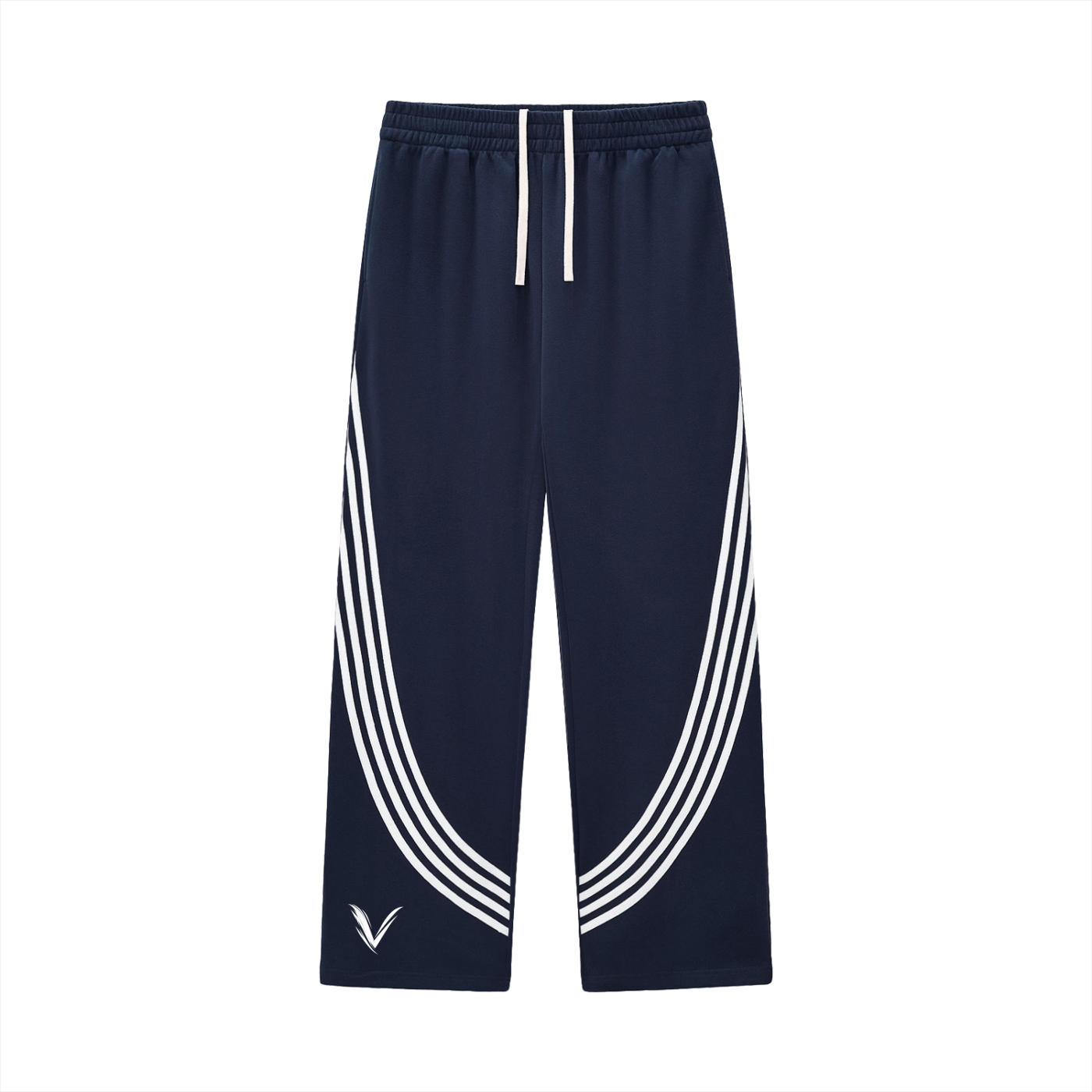 Curved Stripe Straight Sweatpants
