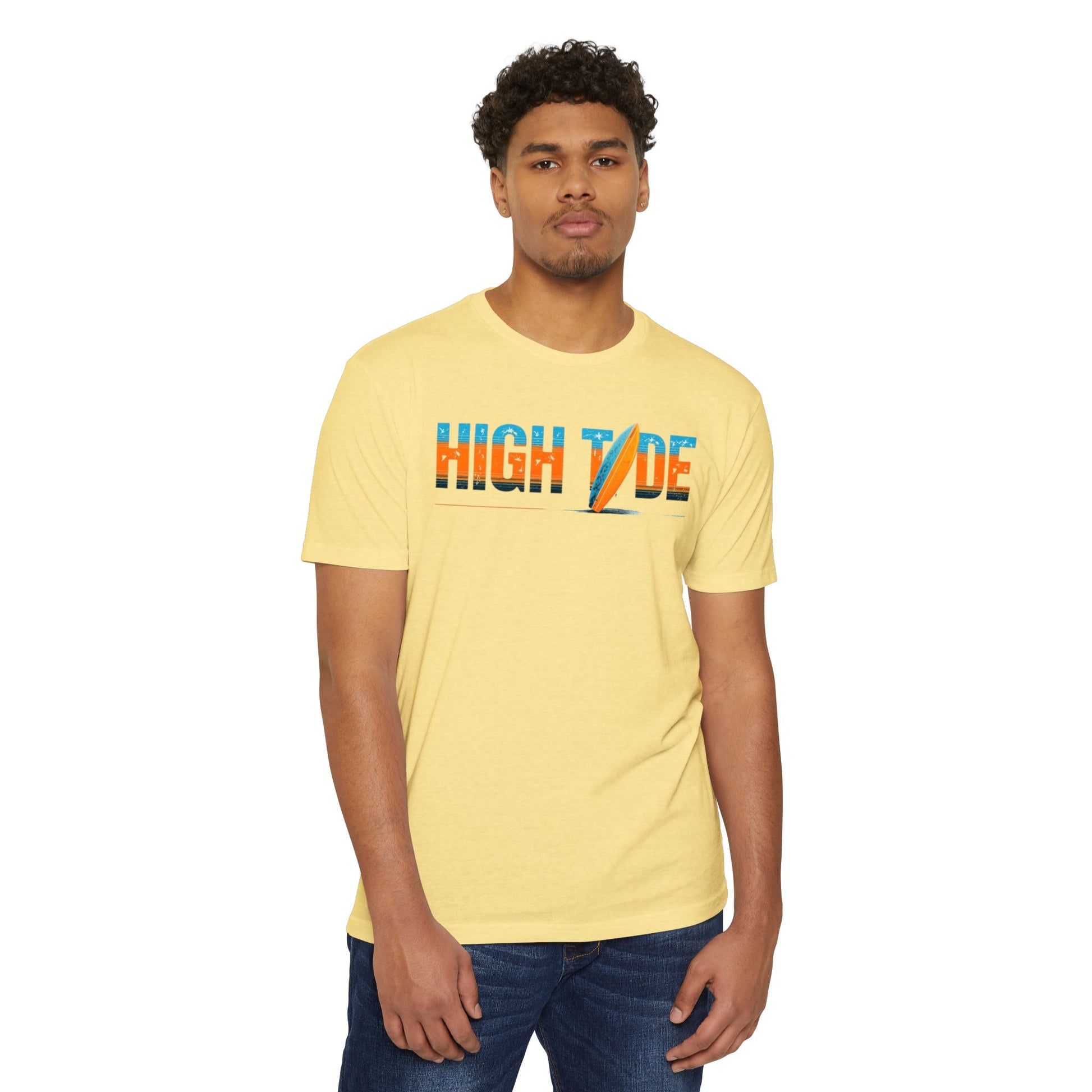 High Tide Surf T-Shirt, Unisex Beach T-Shirt, Summer Vibes Tee, Casual Surfing Shirt, Gift for Beach Lovers, Vacation Essentials