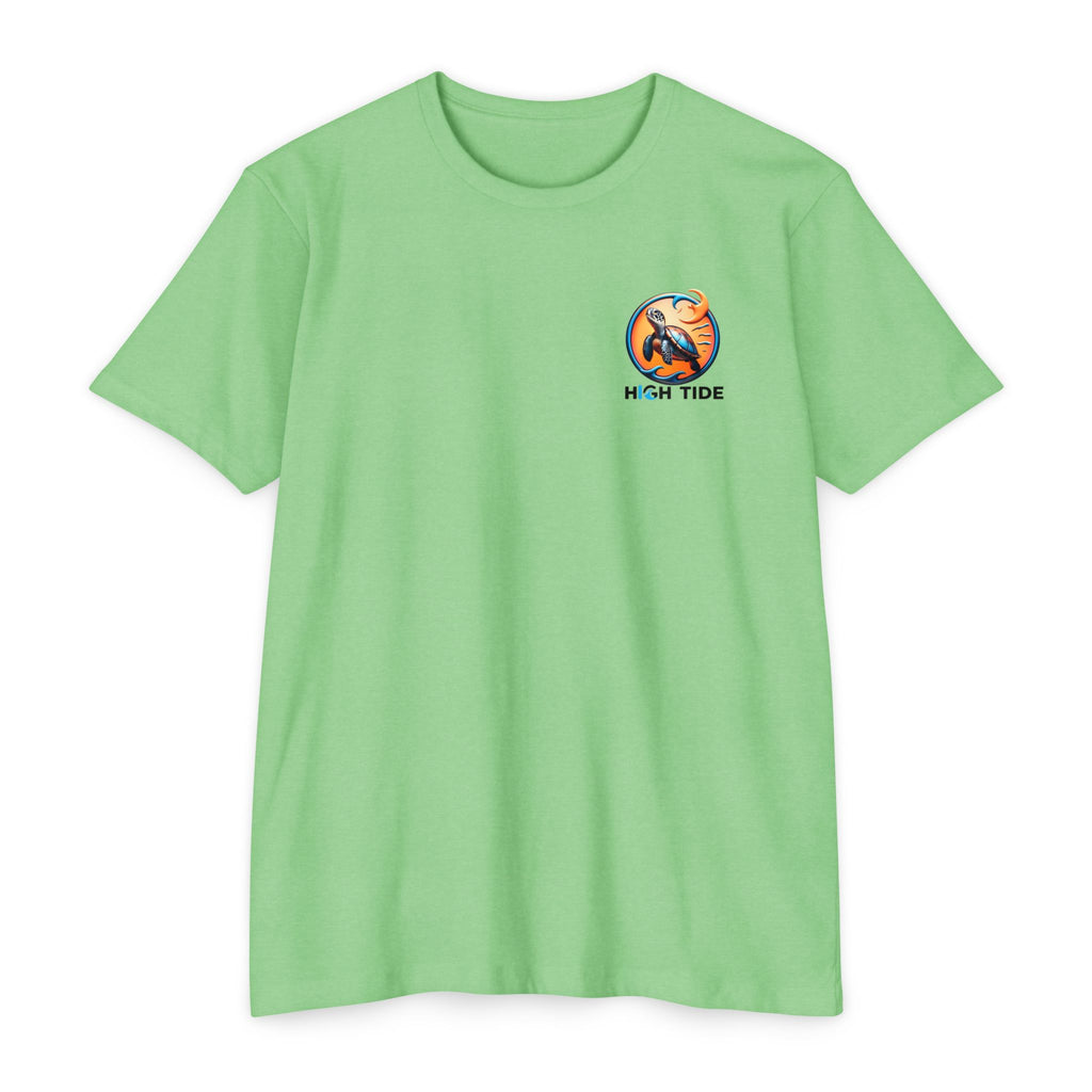 High Tide Sea Turtle T-shirt | Unisex Jersey Tee for Ocean Lovers, Beach Days, Nature Enthusiasts, Summer Casual Wear, Coastal Gifts