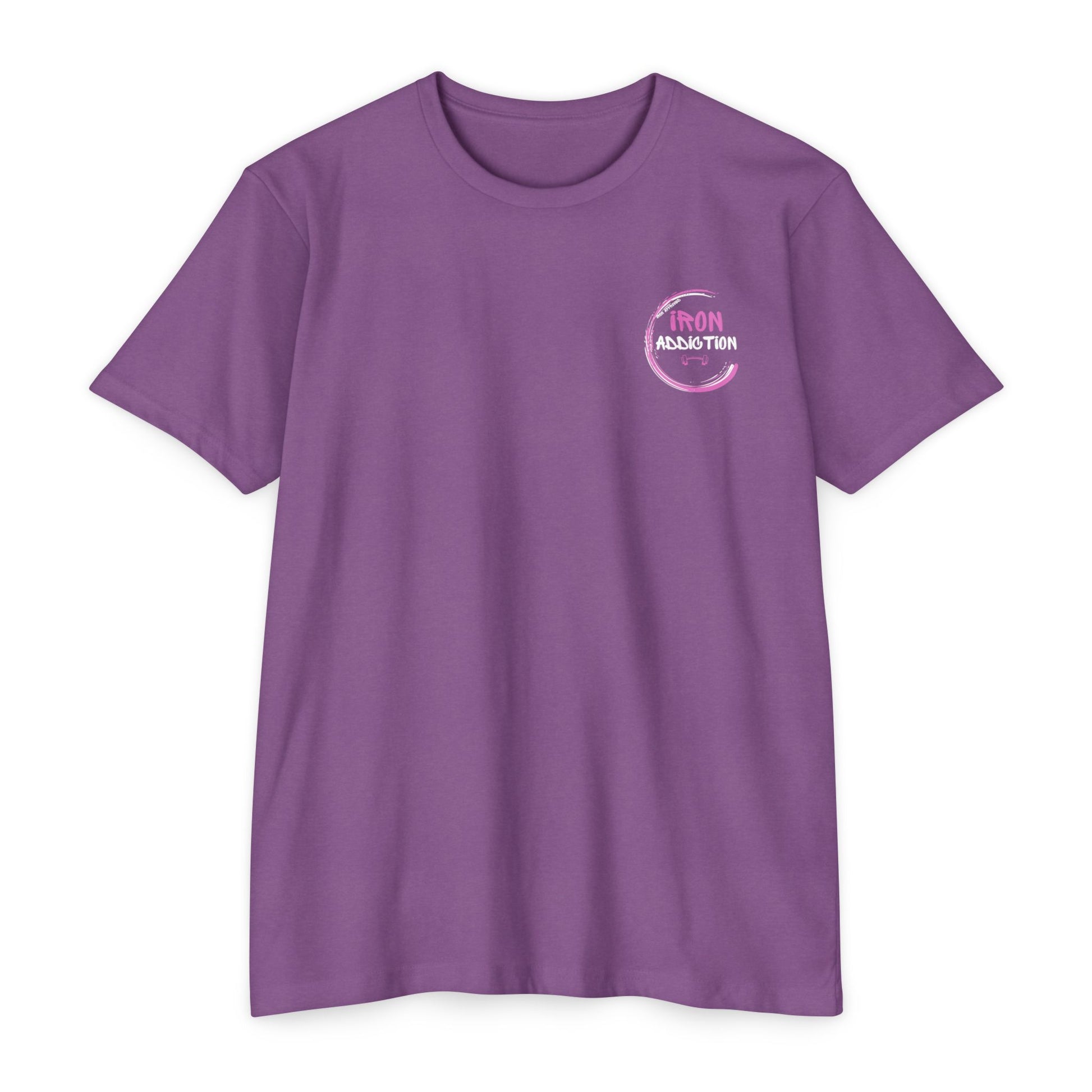 Unisex Iron Addiction Fitness T-Shirt, Gym Shirt, Workout Top, Casual Wear, Gift for Fitness Enthusiasts, Motivational Apparel