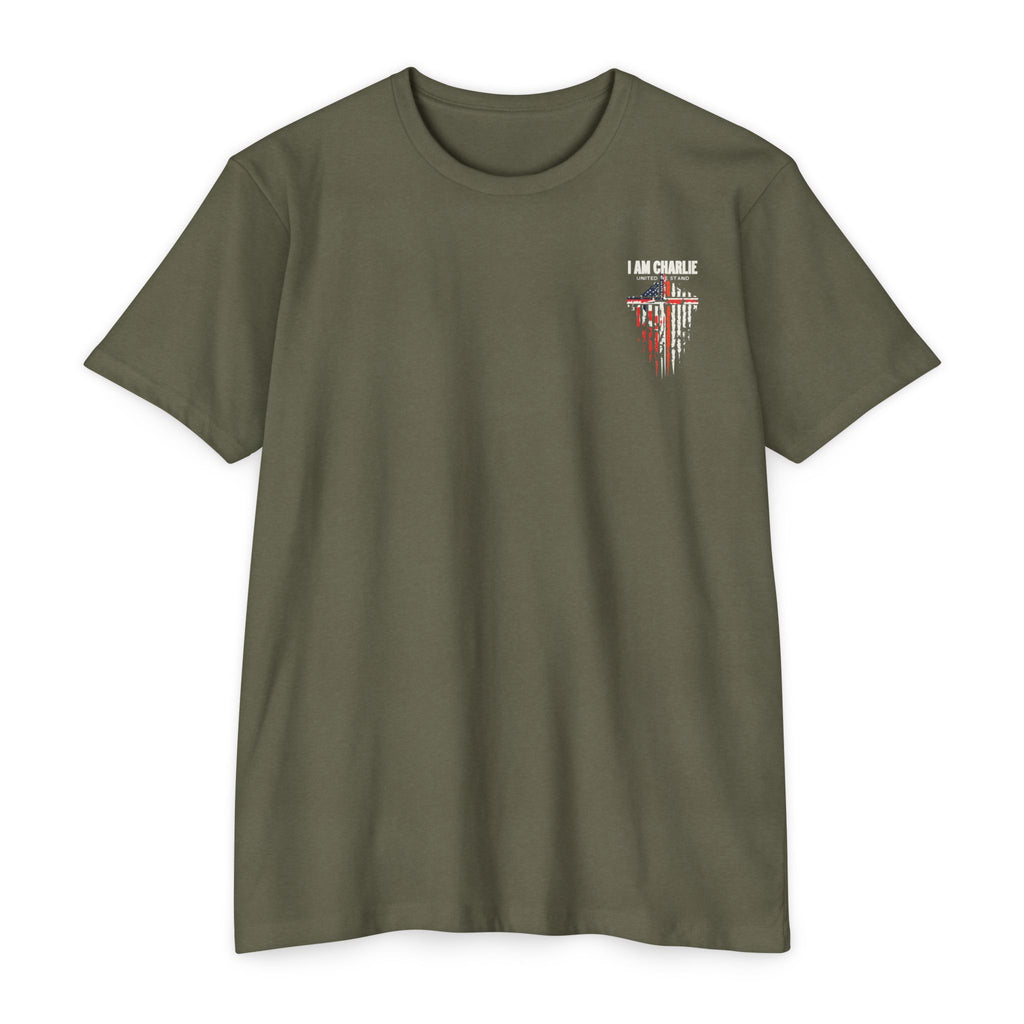 Patriotic Unisex T-Shirt | I Am Charlie, Casual Tee, USA Flag Shirt, Memorial Day, Independence Day, Gift for Veterans