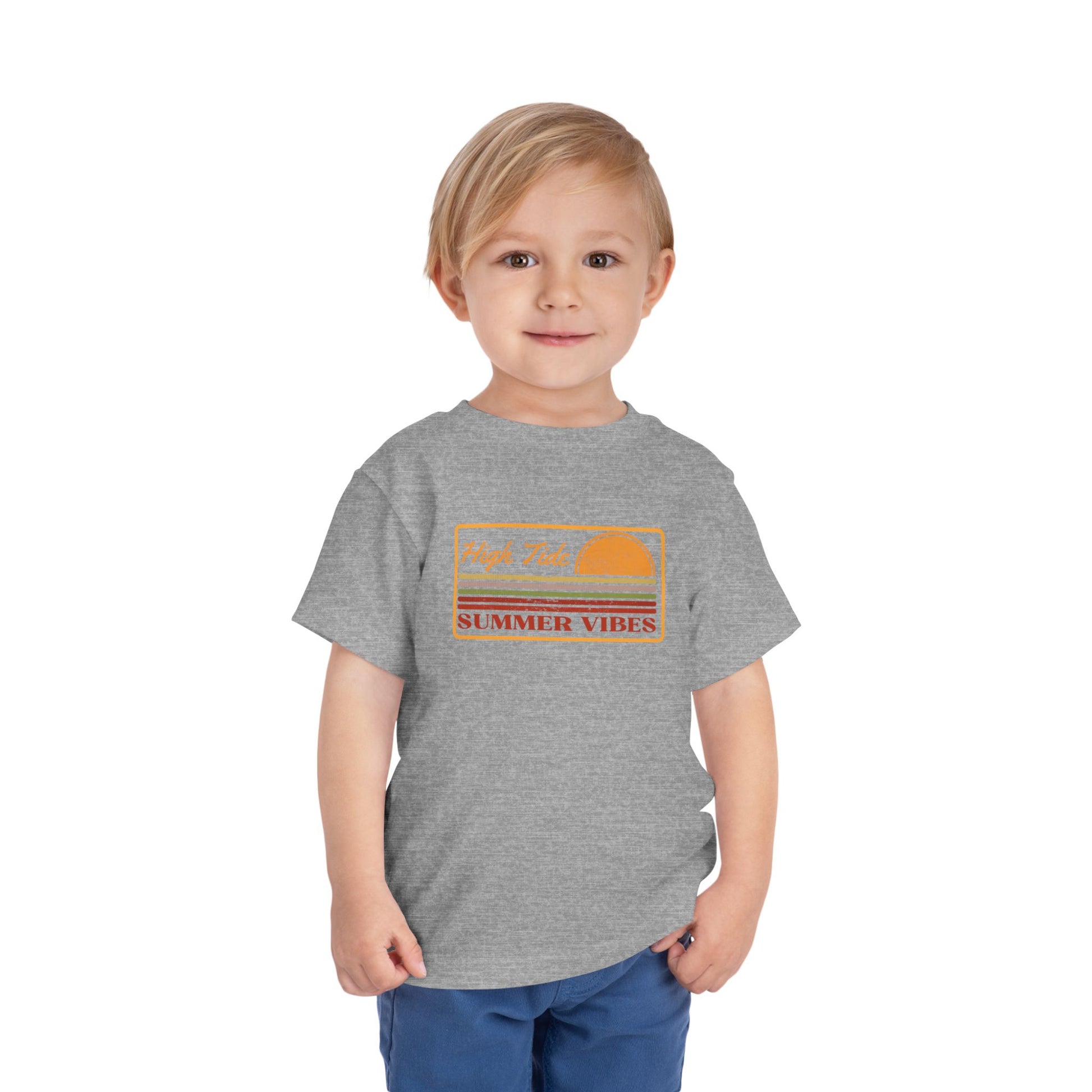 Toddler Summer Vibes Tee, Cute Summer T-Shirt, Kids Fashion, Toddler Gift, Beach Day Outfit, Family Vacation Apparel