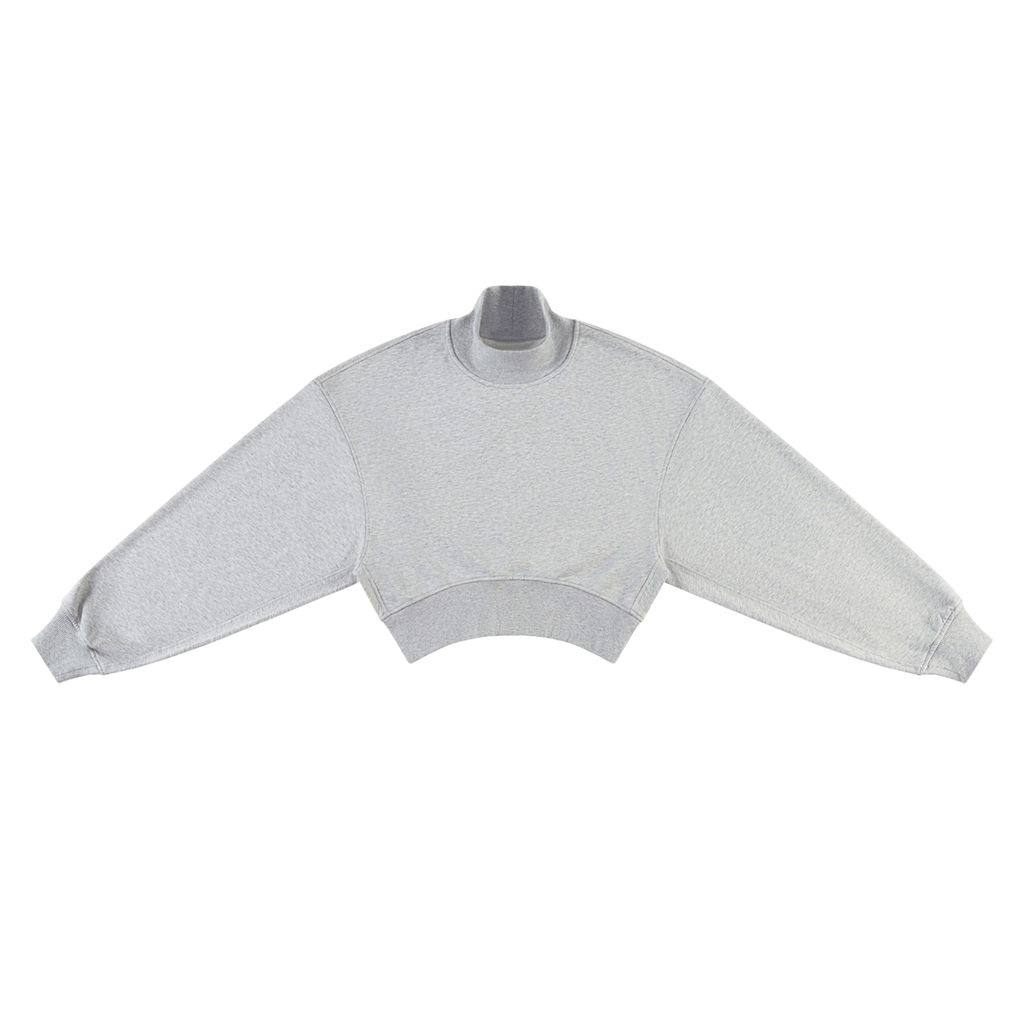 Women's Crop Mock Neck Sweatshirt