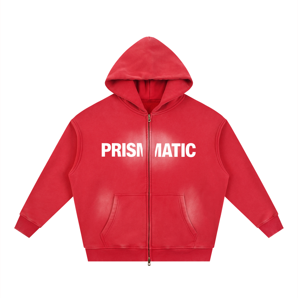 Sunfade Two-way Zipper Boxy Fleece Hoodie
