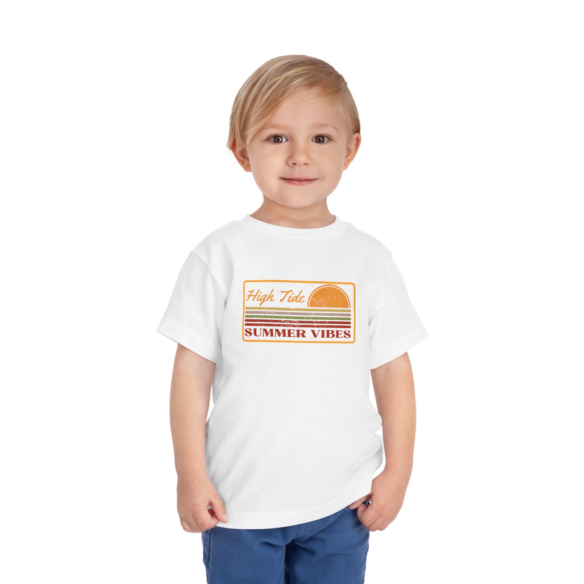 Toddler Summer Vibes Tee, Cute Summer T-Shirt, Kids Fashion, Toddler Gift, Beach Day Outfit, Family Vacation Apparel