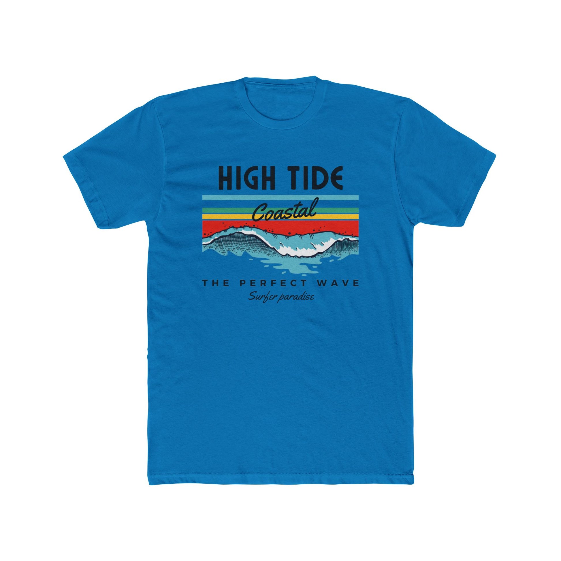 High Tide Coastal Unisex Cotton Crew Tee, Surfing T-Shirt, Beach Wear, Summer Style, Gift for Beach Lovers