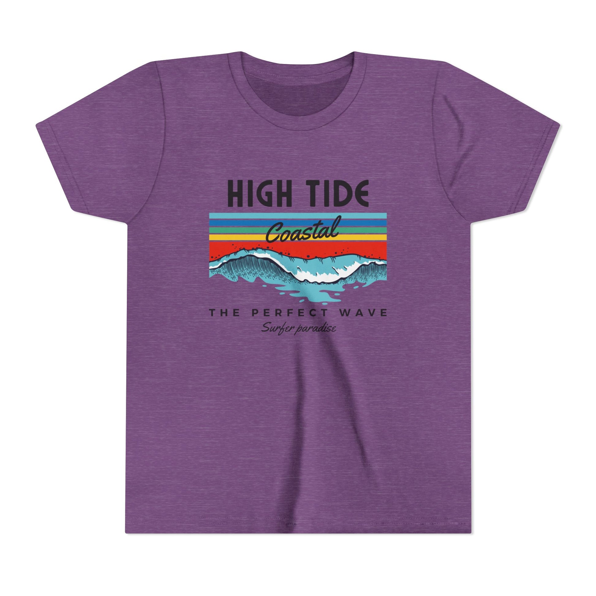 Coastal Wave Youth Tee - High Tide Summer Shirt, Beachwear, Vacation Gift, Surfing Apparel, Ocean Lover Gift