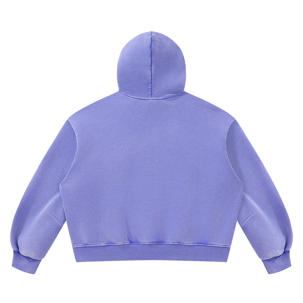 Unisex Vintage Wash Boxy Fleece Hoodie