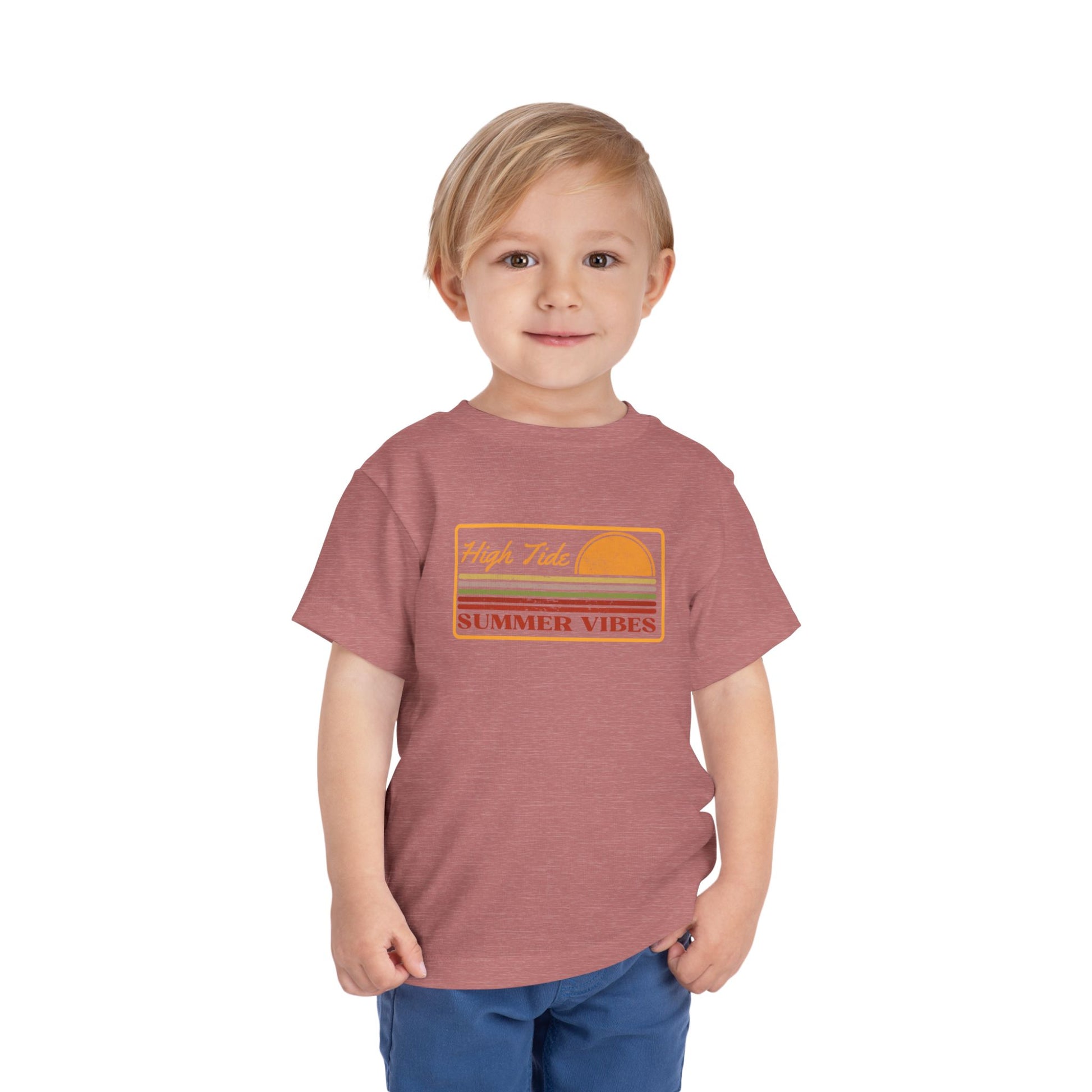 Toddler Summer Vibes Tee, Cute Summer T-Shirt, Kids Fashion, Toddler Gift, Beach Day Outfit, Family Vacation Apparel