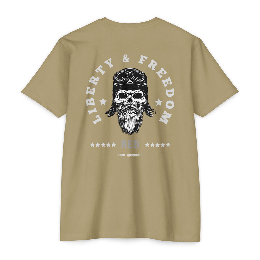 Liberty & Freedom Graphic T-Shirt | Unisex Tee for Biker Enthusiasts | Casual Wear | Gift for Celebrations | Unique Design
