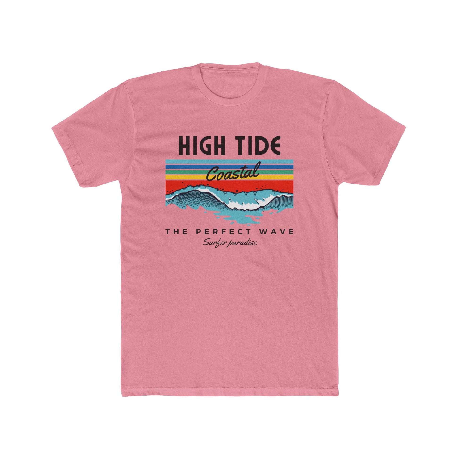 High Tide Coastal Unisex Cotton Crew Tee, Surfing T-Shirt, Beach Wear, Summer Style, Gift for Beach Lovers