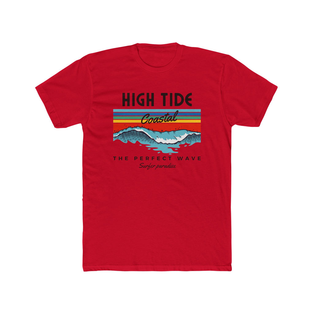 High Tide Coastal Unisex Cotton Crew Tee, Surfing T-Shirt, Beach Wear, Summer Style, Gift for Beach Lovers