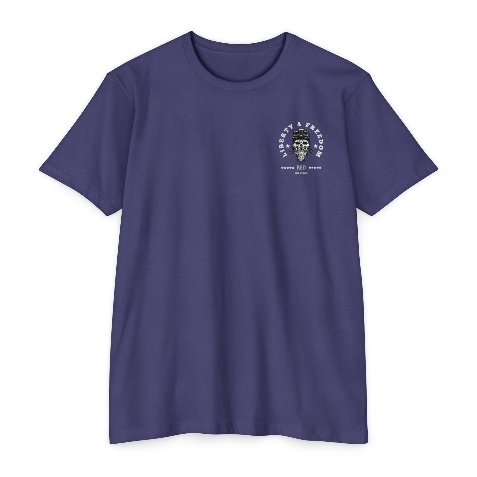 Liberty & Freedom Graphic T-Shirt | Unisex Tee for Biker Enthusiasts | Casual Wear | Gift for Celebrations | Unique Design