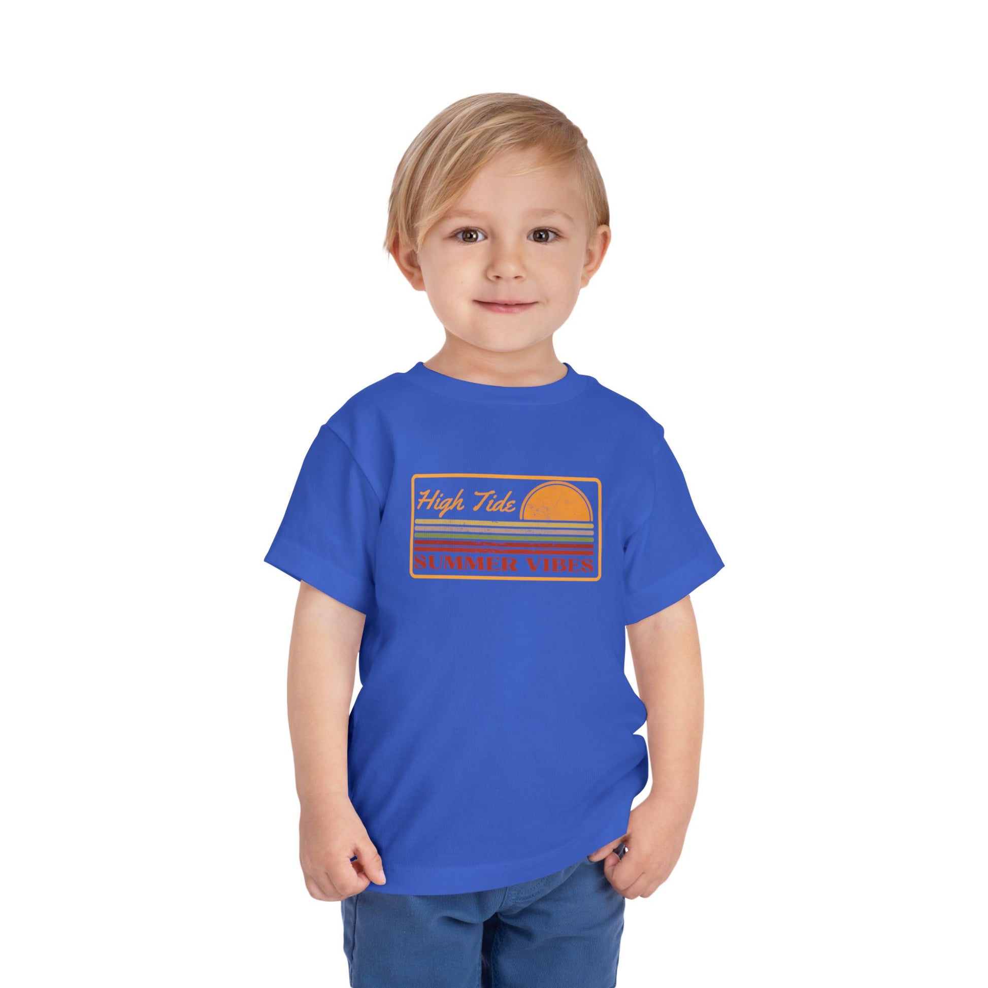 Toddler Summer Vibes Tee, Cute Summer T-Shirt, Kids Fashion, Toddler Gift, Beach Day Outfit, Family Vacation Apparel