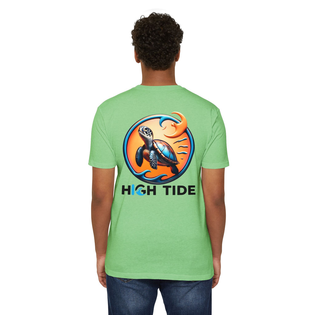 High Tide Sea Turtle T-shirt | Unisex Jersey Tee for Ocean Lovers, Beach Days, Nature Enthusiasts, Summer Casual Wear, Coastal Gifts