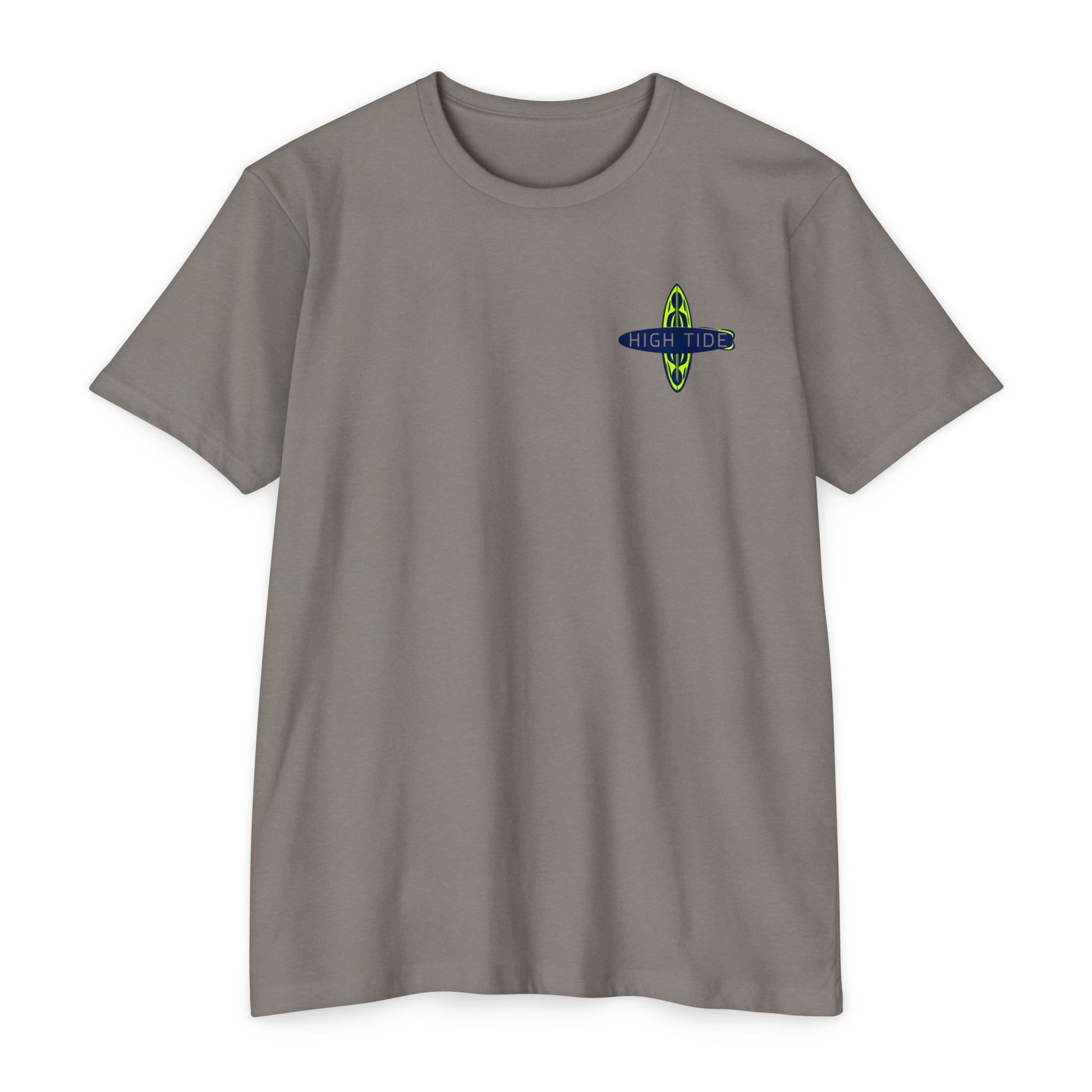 High Tide Unisex CVC Jersey T-shirt, Beachwear, Surfing Shirt, Summer Apparel, Casual Tee, Gift for Surfers
