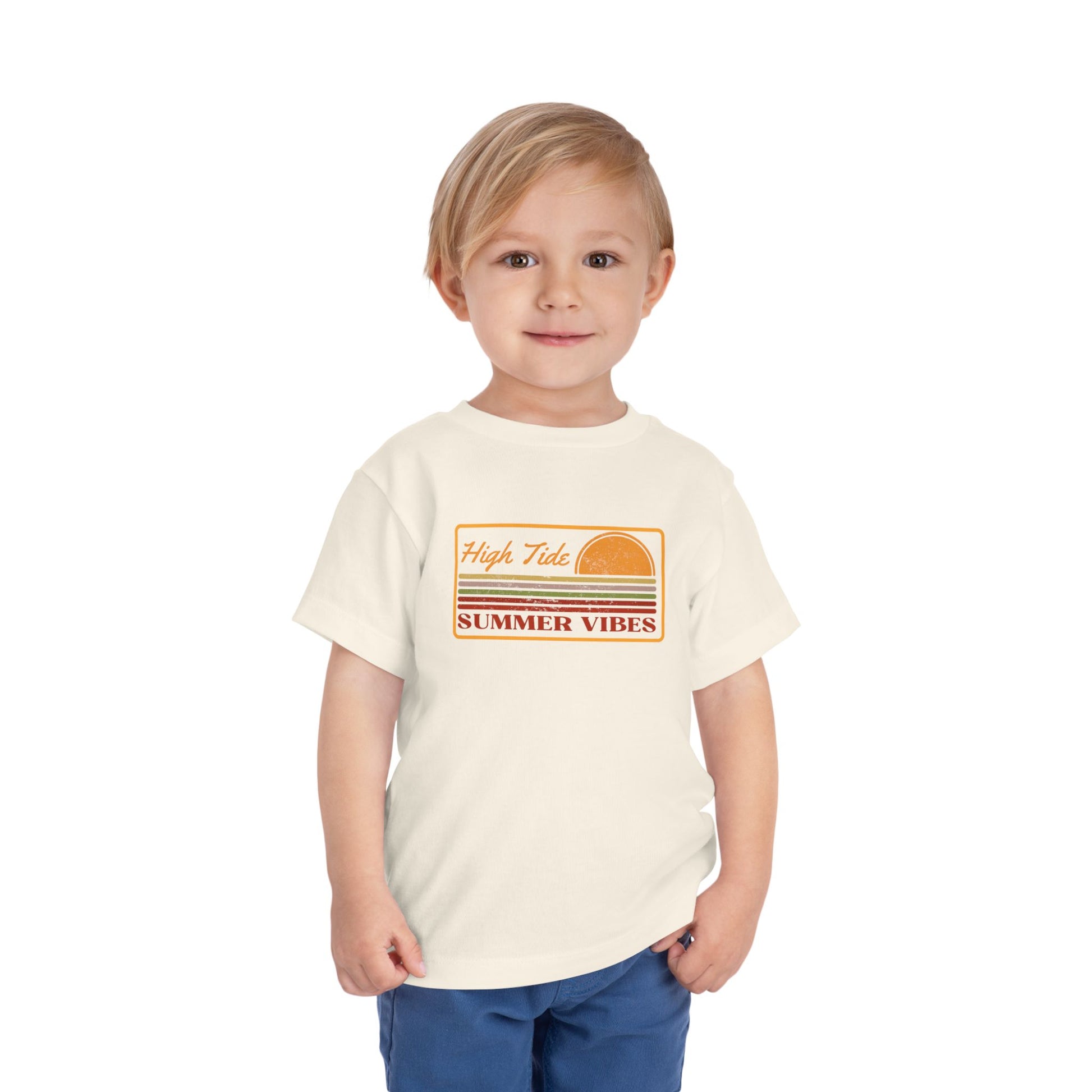 Toddler Summer Vibes Tee, Cute Summer T-Shirt, Kids Fashion, Toddler Gift, Beach Day Outfit, Family Vacation Apparel