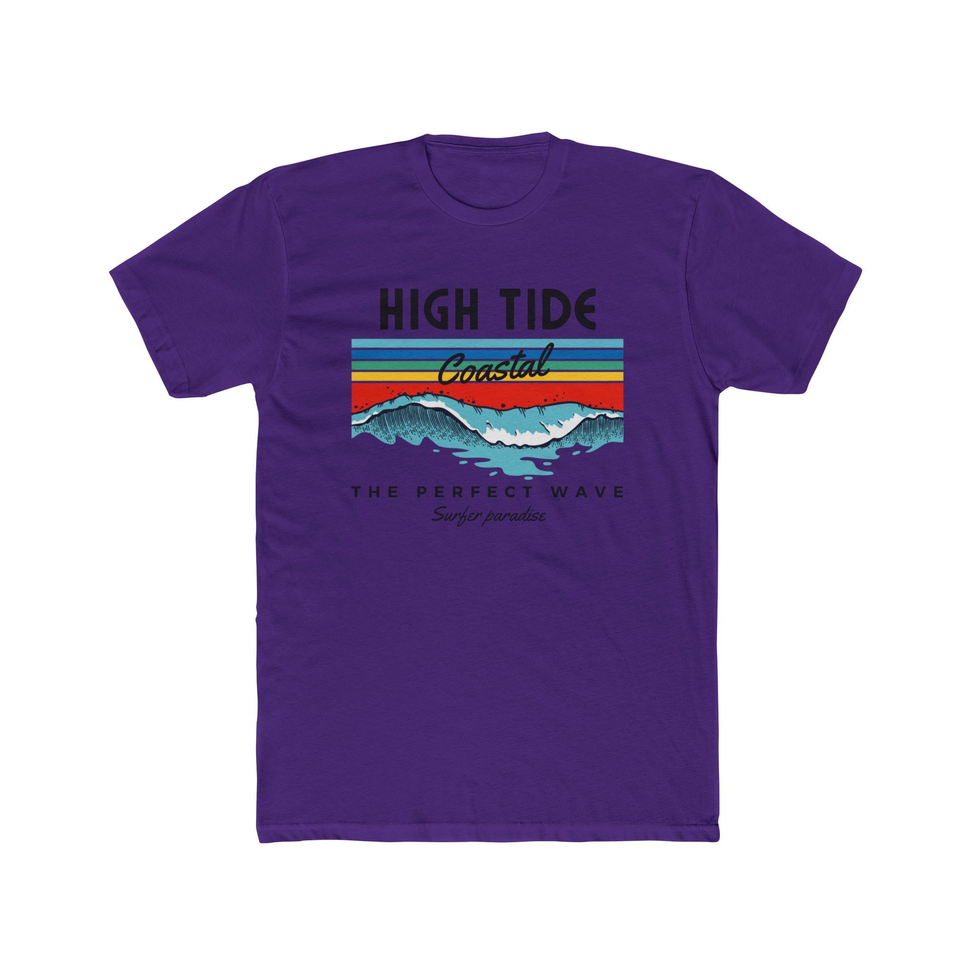 High Tide Coastal Unisex Cotton Crew Tee, Surfing T-Shirt, Beach Wear, Summer Style, Gift for Beach Lovers