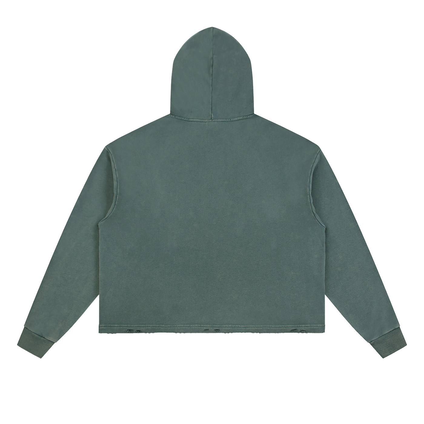 Vintage Washed Frayed-Hem Hoodie