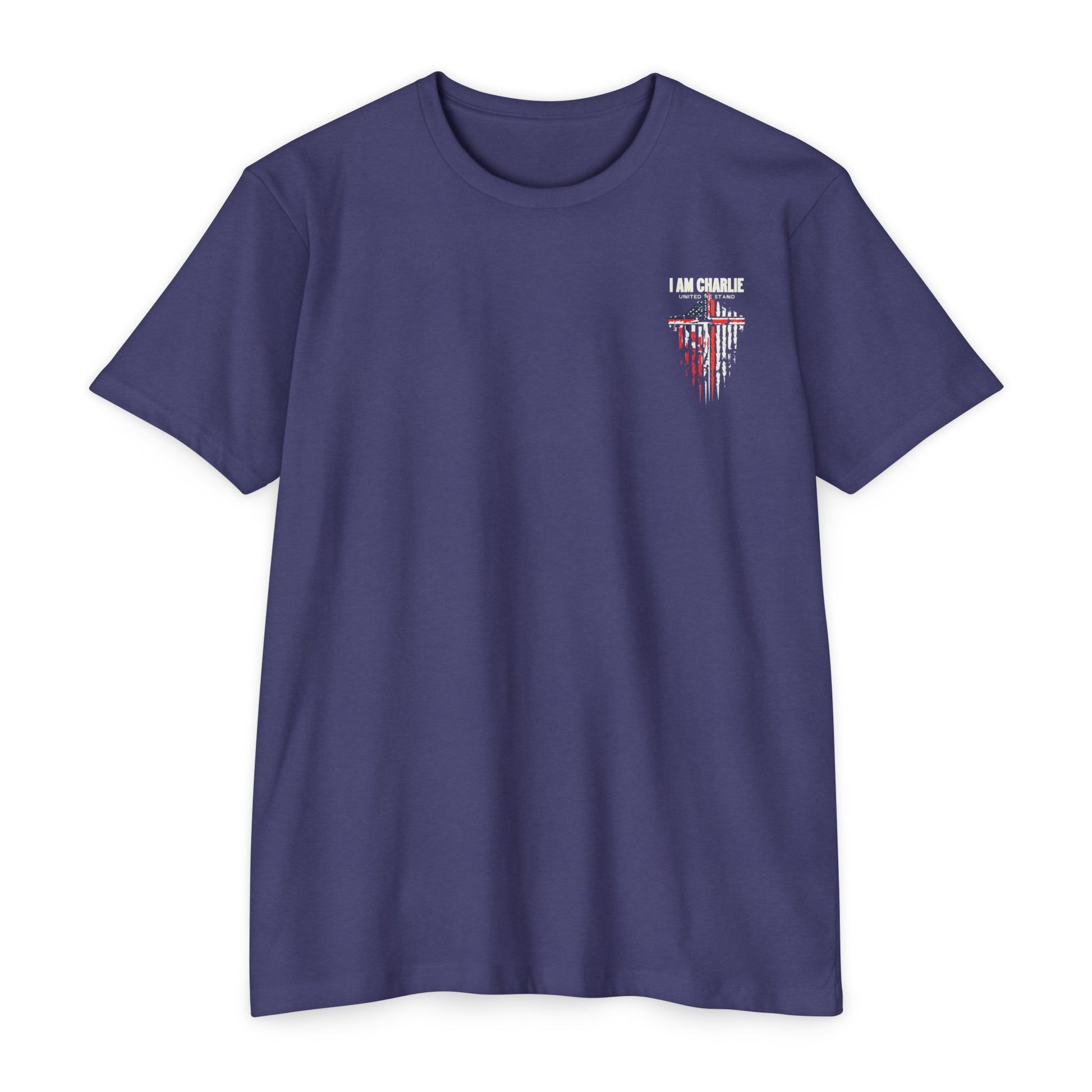 Patriotic Unisex T-Shirt | I Am Charlie, Casual Tee, USA Flag Shirt, Memorial Day, Independence Day, Gift for Veterans