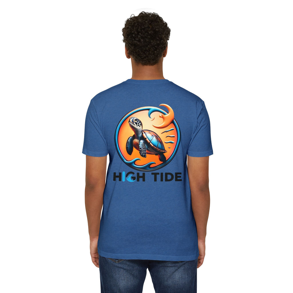 High Tide Sea Turtle T-shirt | Unisex Jersey Tee for Ocean Lovers, Beach Days, Nature Enthusiasts, Summer Casual Wear, Coastal Gifts
