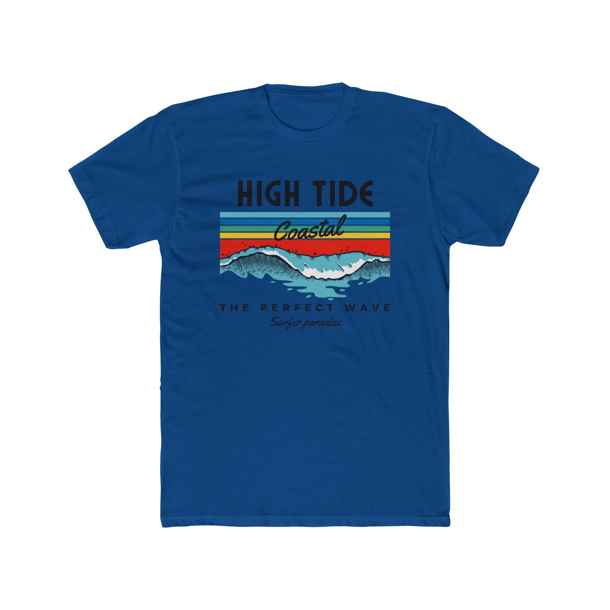 High Tide Coastal Unisex Cotton Crew Tee, Surfing T-Shirt, Beach Wear, Summer Style, Gift for Beach Lovers