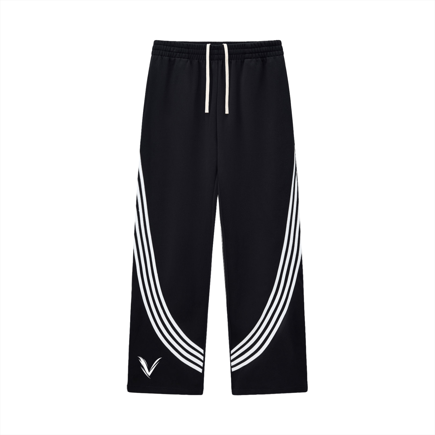 Curved Stripe Straight Sweatpants
