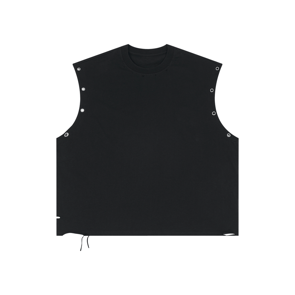 Distressed Grommet Eyelet Tank Top