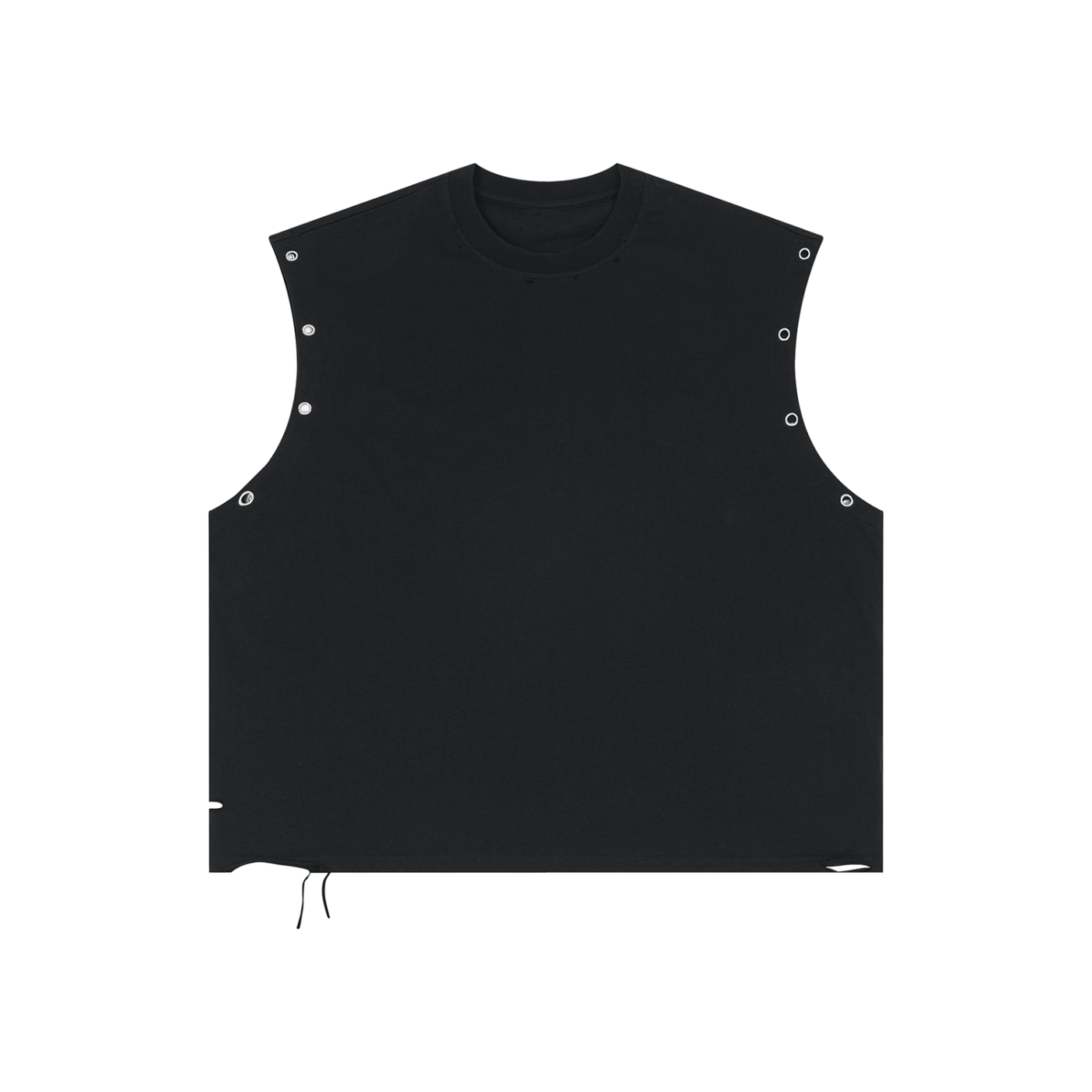 Distressed Grommet Eyelet Tank Top