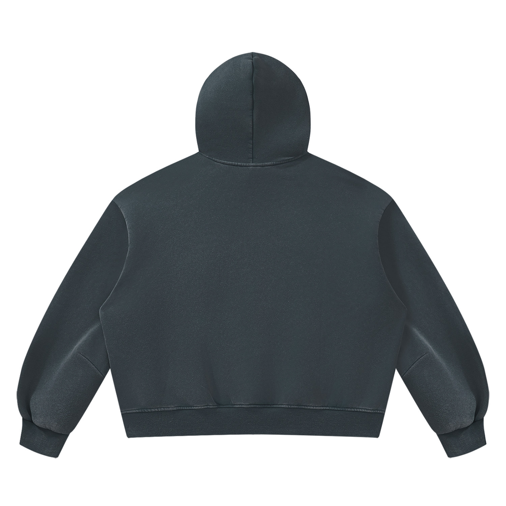 Unisex Vintage Wash Boxy Fleece Hoodie