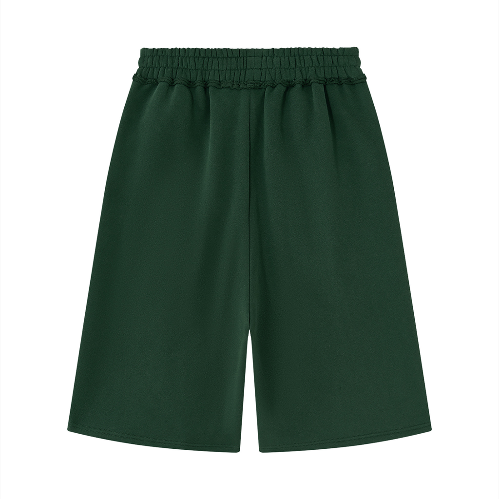 Unisex Raw Edge Fleece Shorts