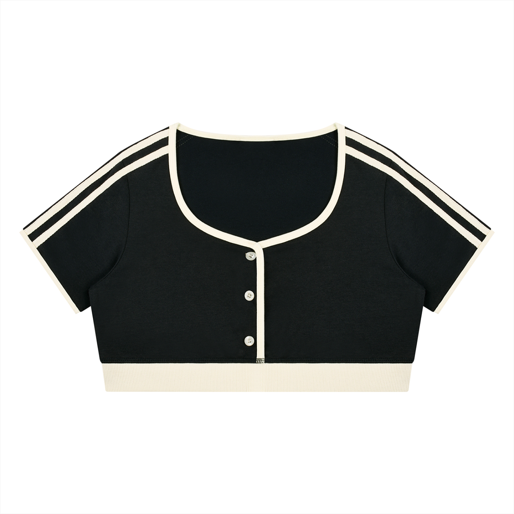 Women’s Color Block Crop T-Shirt