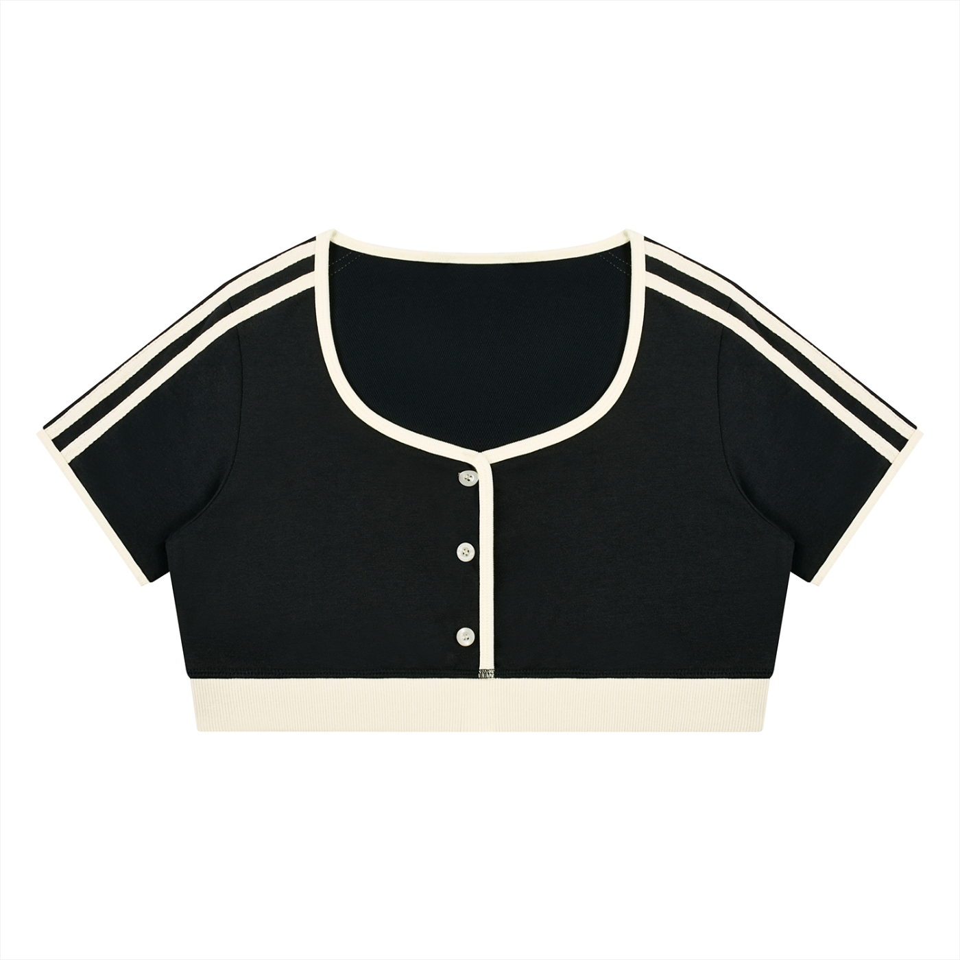 Women’s Color Block Crop T-Shirt