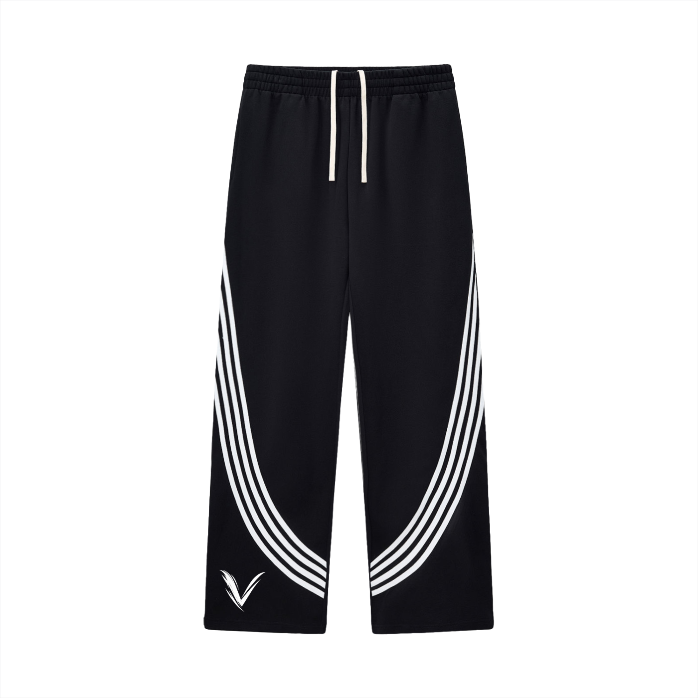Curved Stripe Straight Sweatpants