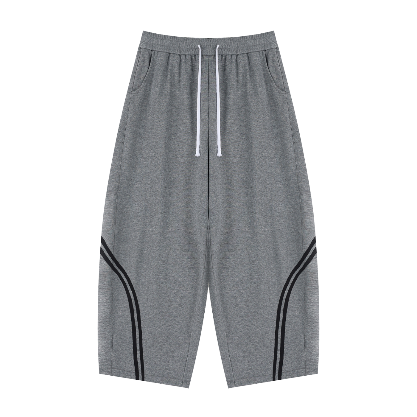 Unisex Wide Leg Piping Sweatpants