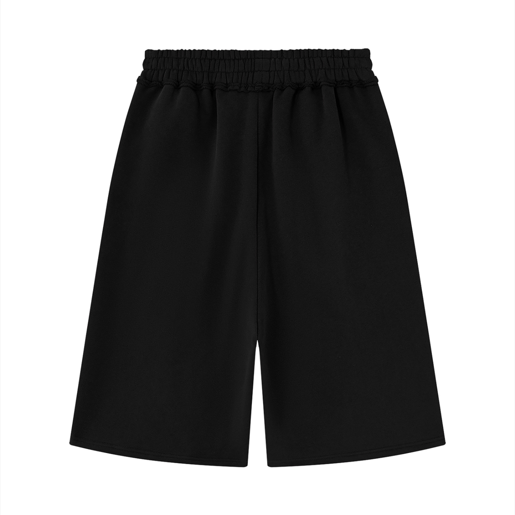 Unisex Raw Edge Fleece Shorts