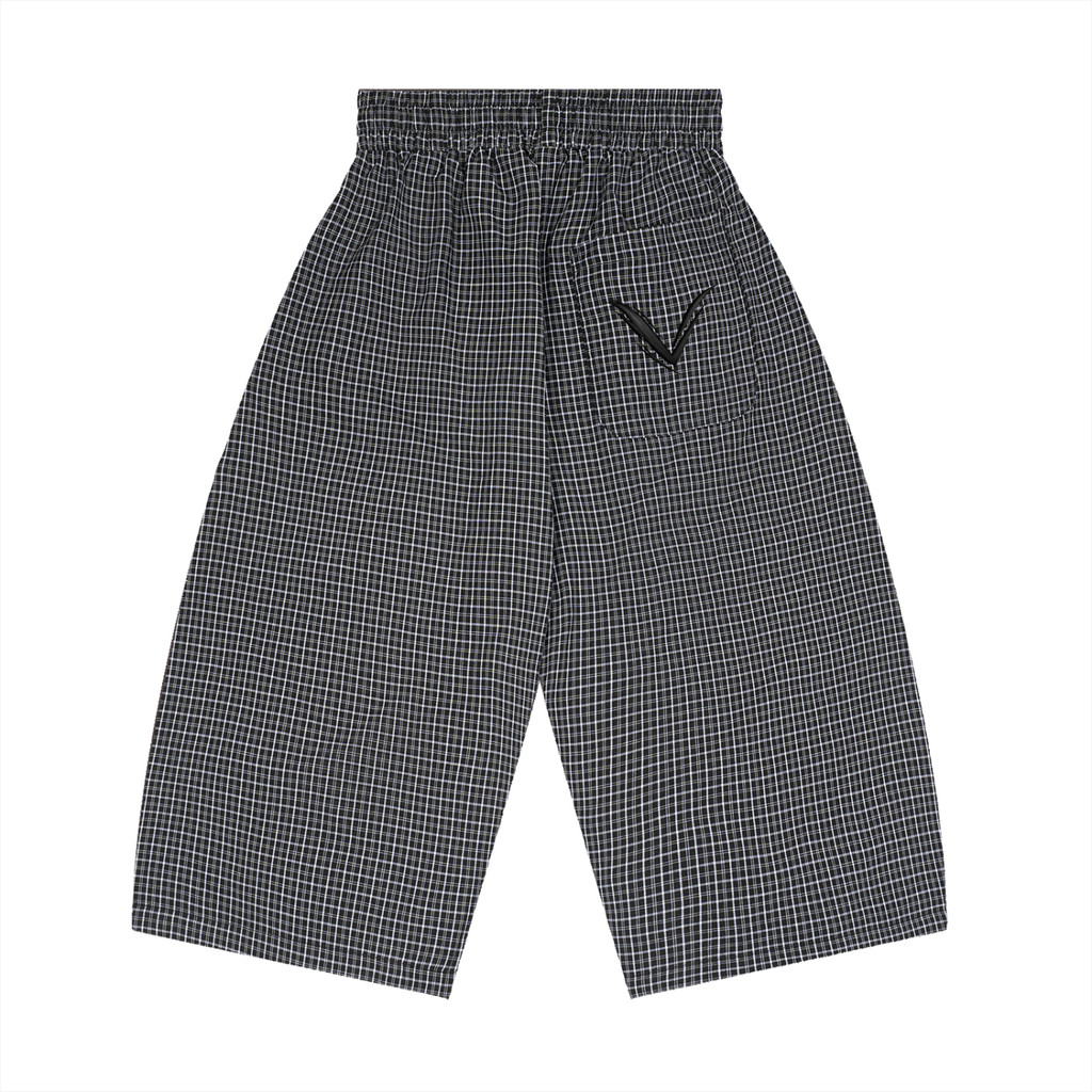 Unisex Plaid Loose Capri Shorts